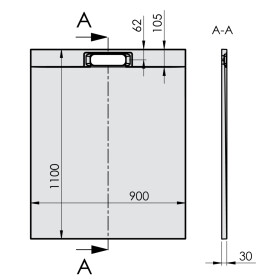 POLYSAN - KAZUKO sprchová vanička z liateho mramoru, 110x90 cm 40338
