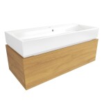 Kúpeľňová skrinka s umývadlom SAT Feel 100x30x46 cm medový dub mat SATFEEL100DMU2 SATFEEL100DMU2