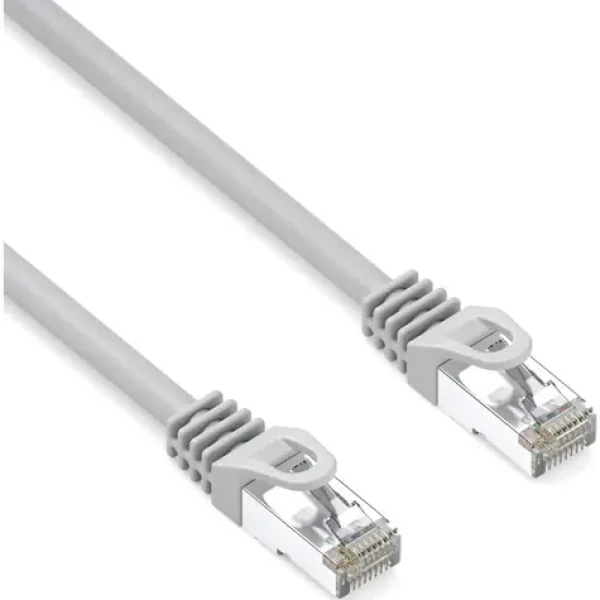 Logo LAN kábel S/FTP Cat 6a sivý / Sieťový kábel / RJ-45 / 10 m / 10 Gbit/s
