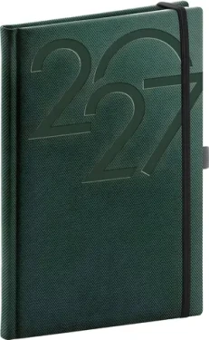 NOTIQUE Týždenný diár AJAX 2027 zelený / 15 x 21 cm