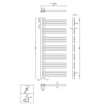 SAPHO - DORLION vykurovacie teleso 500x1200, čierna mat 1130-21