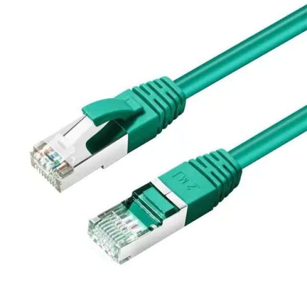 MicroConnect CAT6a S/FTP 0.25m zelená / Síťový kabel / RJ-45 / PoE / LSZH (MC-SFTP6A0025G)