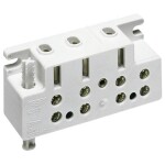 Hager KJ10S elektromerová svorkovnica zástrčka Osadenie: N biela 1 ks Piece; KJ10S