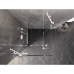 MEXEN/S - Lunar Duo sprchovací kút dvere krídlové 105 x 105, transparent, biela 834-105L-105P-20-00