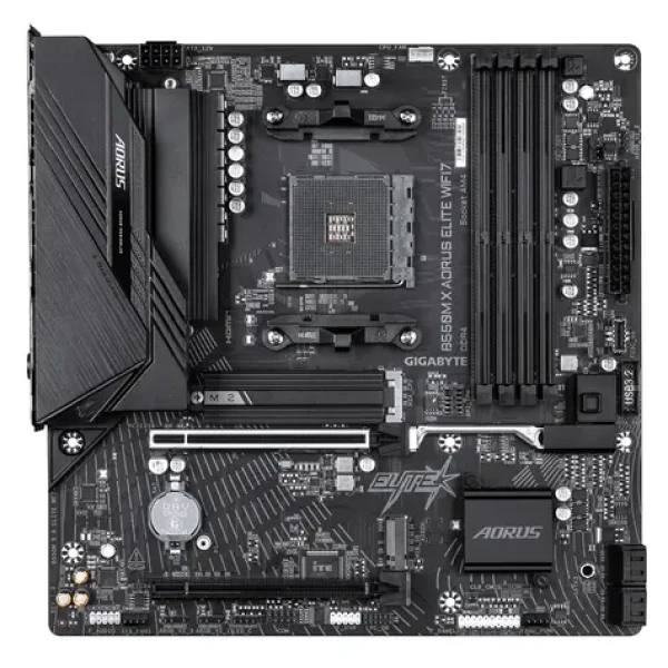 GIGABYTE B550 X AORUS ELITE WIFI7 / Základná doska / B550 / AM4 / 4X DDR4 / PCIEx16 / Wi-Fi 7 / 2,5 GbE LAN / mATX (B550M X A ELITE WF7)