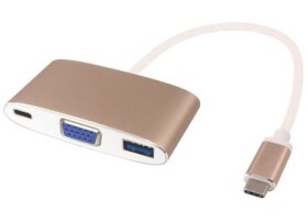 PremiumCord Prevodník USB3.1 na VGA + USB3.0 + PD / USB Power Delivery (ku31vga02)