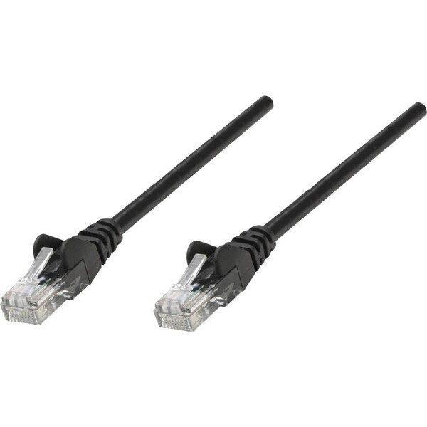 Intellinet 735667 RJ45 sieťové káble, prepojovacie káble CAT 6 S/FTP 7.50 m čierna pozlátené kontakty 1 ks; 735667