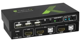 Intellinet KVM prepínač HDMI 2:1 / 4K 30Hz / 3x USB 2.0 / čierna (028696)