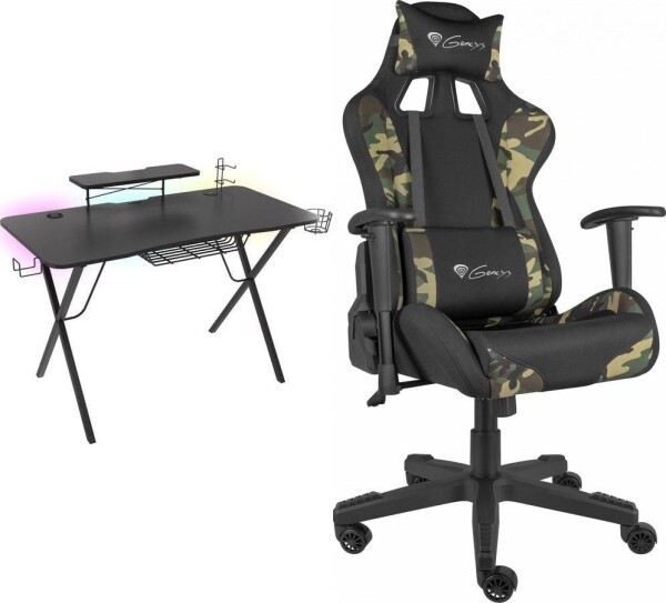 Genesis Holm 300 RGB Czarne 120 cmx60 cm + Nitro 560 Camo (NFG-1532)