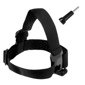 Hurtel Hlavový pásik pre akčné kamery GoPro, DJI OSMO Action čierna / Držiak na hlavu / Dlhá upevňovacia skrutka