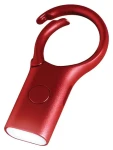 Lexon Nomaday LL136DR tmavo červená / Kľúčenka / LED svietidlo / USB-C nabíjanie (LL136DR)