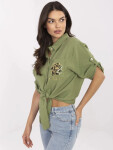 Košeľa DHJ KS 8595 1.66 khaki jedna velikost