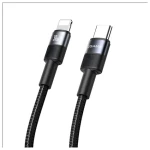 USAMS SJ729 Lightning - USB Type-C dátový kábel 1.2m čierna / Dátový kábel / 30W / Hliníkový (SJ729USB01)