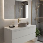 REA - Umývadlo na dosku SAMI Beige Shiny REA-U6382