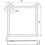 KERRA - Vanička štvorcová David 90 (čierny, štruktúra) 5907548117434