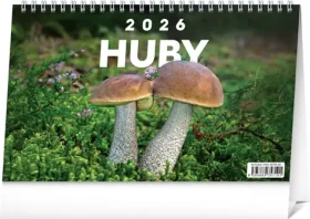 NOTIQUE Stolový kalendár Huby 2026, 23,1 x 14,5 cm (PGS-35719-SK)
