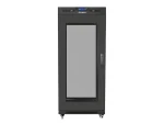Lanberg Stojanový rozvádzač 15U 800x1000 čierna / Stojanový rozvádzač / 19" / LCD displej / Sklenené dvere (FF01-8015-23BL)