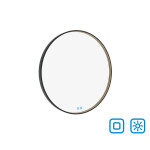 Nimco zrkadlo LED okrúhle 700 mm čierne s dvoma dotykovými senzormi ZPC 31001RVX-90 ZPC 31001RVX-90