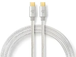 Nedis Profigold Fabritallic / Kábel USB / USB-C - USB-C / USB 2.0 / 480 Mbps / 10 W / 3 m (CCTB60700AL30)