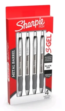 Sharpie S-Gél 0.7 mm 4 ks / Gélové pero / farba náplne: čierna / modrá (2162647)