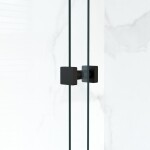 HOPA - Vaňová zástena EASY SLIDE BLACK NEW - Farba rámu - Čierna matná, Rozmer A - 100, Rozmer C - 150, Smer zatvárania - Univerzálne Ľavé / Pravé, Výplň - Číre bezpečnostné sklo - 5 mm BCEASL100BCN