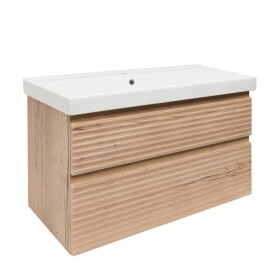 Kúpeľňová skrinka 2 zásuvková s umývadlom Naturel Savona 98x53x44, 8 cm dub Halifax mat SAVONA2100DHU1 SAVONA2100DHU1