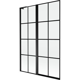 MEXEN/S - Mist L vaňová zástena 2-krídlová ľavá 120 x 150, čierna kratka, čierna 8A9L-120-011-70-77-L