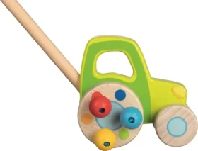 GOKI Drevený traktor na tyči