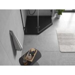 MEXEN - Flow päťboká sprchová vanička slim 80 x 80, čierna mat 46P708080