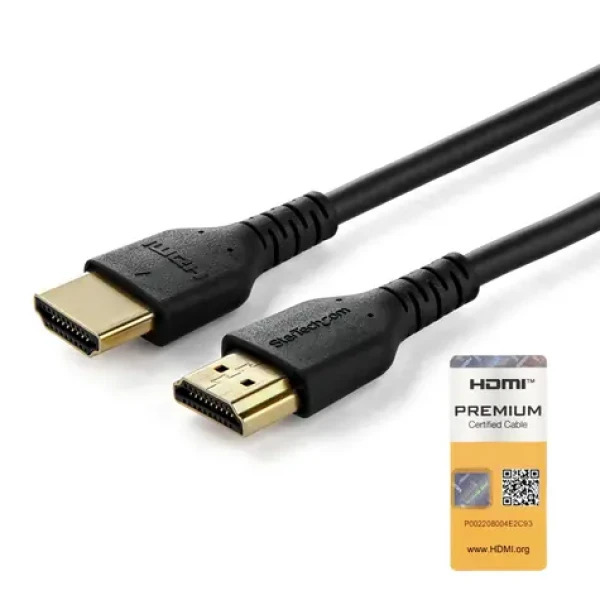 StarTech Premium HDMI kábel s aramidovými vláknami čierna / Kábel / HDMI - HDMI / 1 m / s Ethernetom / HDR10 (RHDMM1MP)