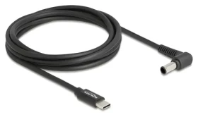 DeLock / Nabíjací kábel pre notebook / USB-C - Sony 6 x 4,3 mm / 1,5 m / 20 V / čierna (87981)