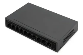 Digitus DN-95354 / Switch / 8 +2 Port / 10/100 Mbps / PoE 60W / Unmanaged / čierna (DN-95354)