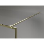 MEXEN/S - Kyoto-F Sprchová zástena WALK-IN s rámom 120 x 202, grafit 8 mm, zlato 800-120-104-50-40