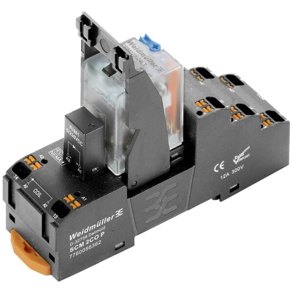 Weidmüller DRMKITP 24VDC 2CO LD/PB reléový modul, 24 V/DC, 10 A, 2 prepínacie, 10 ks; 2576120000