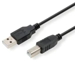 Logo kábel USB-A - USB-B čierny / Kábel USB / USB 2.0 / 5 m (8590274158252)