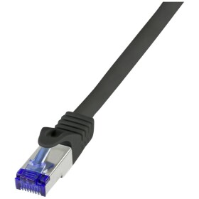 LogiLink C6A083S RJ45 CAT 6A S/FTP 7.50 m čierna 1 ks; C6A083S