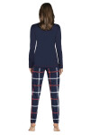 Talianska móda Izera long length sp. farba:navy blue/print XL