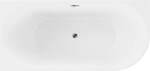 MEXEN - Mia voľne stojaca vaňa ľavá 160 x 75, biela/čierna bez krytky prepadu a zátky 52691607575L-SS