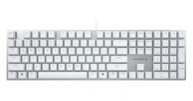 Cherry KC 200 MX strieborno-biela / Mechanická klávesnica / Cherry MX Brown / drôtová / USB / US layout (G80-3950LIBUS-1)