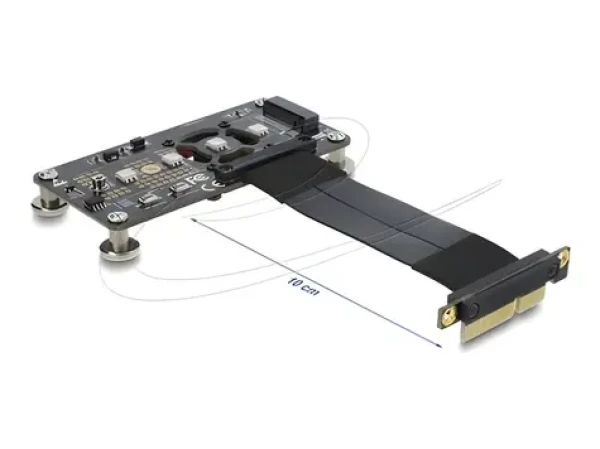 DeLock Adaptér PCI Express 3.0 x4 - M.2 Key M / Adaptér / s ventilátorom / kábel 10 cm (64357)