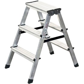 Krause 120328 hliník stupňovitý dvojitý rebrík Max.prac. výška: 2.20 m strieborná 2.4 kg; 120328