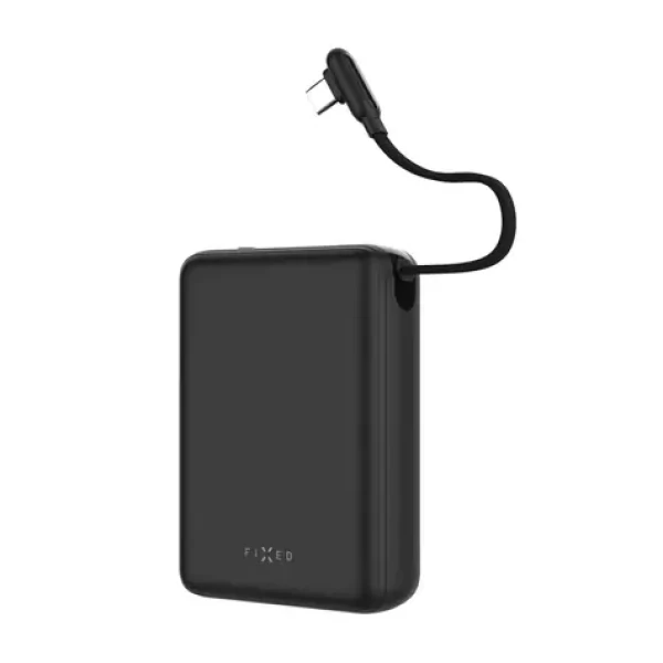 FIXED Zen 20 Loop čierna / Powerbanka / 20 000 mAh / 40W PD / LCD displej / integrovaný kábel (FIXZENL-20-BK)