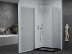 MEXEN/S - Pretória sprchovací kút 100x120, transparent, chróm + sprchová vanička vrátane sifónu 852-100-120-01-00-4070