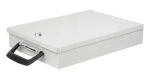 WEDO Box na dokumenty A4 svetlo šedá / Box na dokumenty / Kov / Zámok s 2 kľúčmi / 35,5 x 26 x 6,7 cm (1021537)