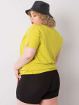 Světle zelená halenka plus size s žebrováním Addyson 2XL