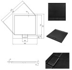 BESCO - Štvorcová sprchová vanička AXIM - STONE EFFECT - Farba - Stone efect, Rozmer A - 90 cm, Rozmer B - 90 cm VANKAXIM90S