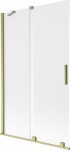 MEXEN/S - Velar dvojkrídlová posuvná vaňová zástena 110 x 150, dekor, zlatá kartáčovaná 896-110-000-31-55