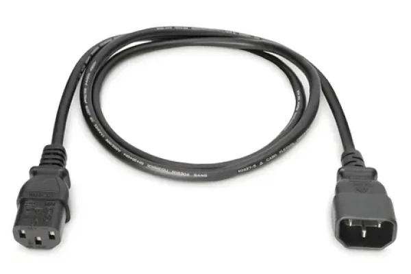 Digitus Predlžovací napájací kábel IEC C14-C13 čierna / Kábel / 1,8 m / H05VV-F3G 3× 0,75 mm2 (AK-440201-018-S)