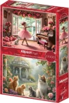 ALIPSON Puzzle Malá balerína a Romantická záhrada