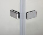 H K - Sprchovací kút MELODY F5 90x76 cm s jednokrídlovými dverami s pevnou stenou, (dvere 90cm / bočná stena 76cm) SE-MELODYF59076